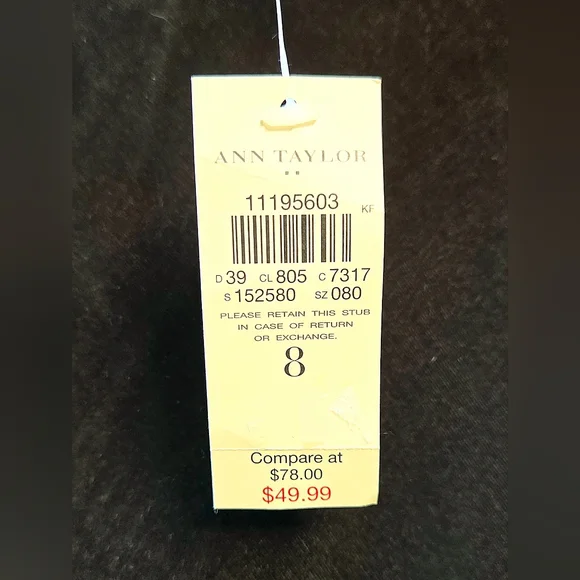 ANN TAYLOR Satin Cowl Neck Blouse - Rich Brown| Size 8 (NWT) - Picture 9 of 13